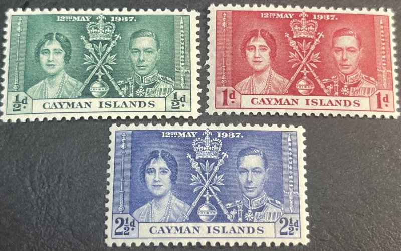 CAYMAN ISLANDS # 97-99-MINT NEVER/HINGED--COMPLETE SET--1937