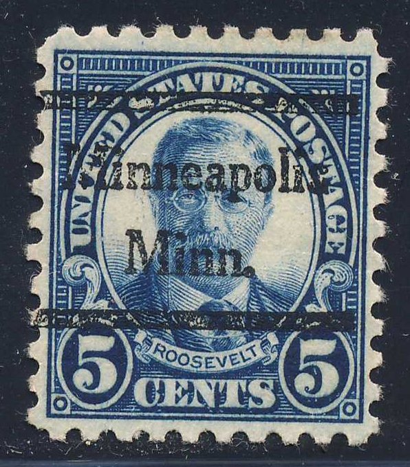 Minneapolis MN, 586-44 Bureau Precancel, 5¢ Roosevelt