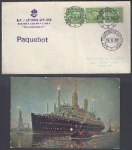 SWEDEN US 1933 PAQUEBOT SWEDISH AMERICA LINE KUNGSHOLM GOTEBORG NEW YORK CDs