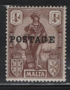 MALTA, 116, HINGED, 1926, Overprinted