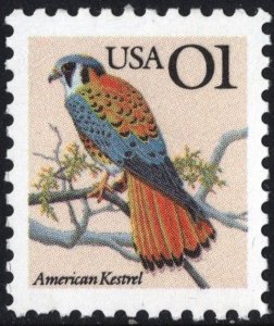 SC#2476 1¢ American Kestrel Single (1991) MNH