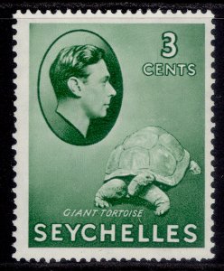 SEYCHELLES GVI SG136, 3c green, M MINT. Cat £12.