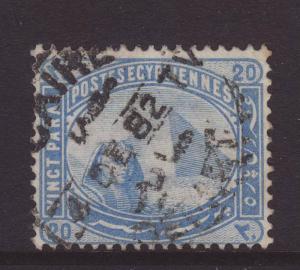 1879 Egypt 20 Paras Wmk Inverted F/Used SG46w