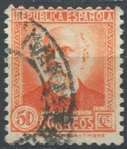 Spain Sc#523 Used, 50c org, Famous people (1931-1932) (1931)