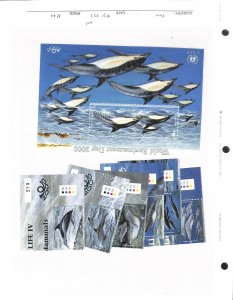 Jersey, Postage Stamp, #951-957 Mint NH, 2000 Whales, Dolphins, Seals