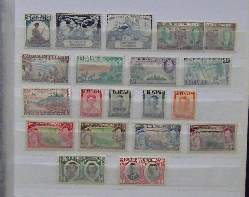 Southern Rhodesia 1937 Coronation 1946 Victory 1949 UPU 1953 Rhodes sets MM