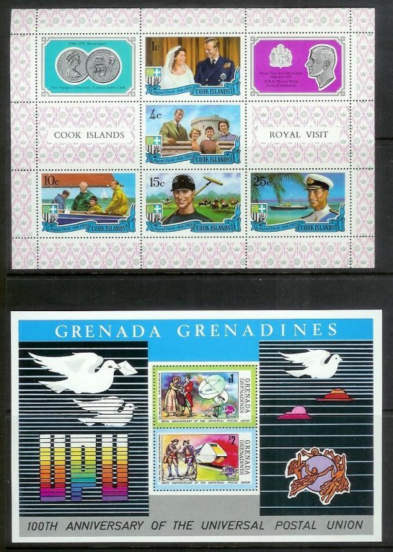 WORLDWIDE (190) Souvenir Sheets & Mini-Sheets ALL Mint Never Hinged