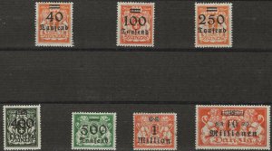 Danzig 137-143 Mint Hinged (418671) 