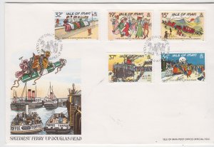 Isle of Man -1990 Postcards set 5  on FDC