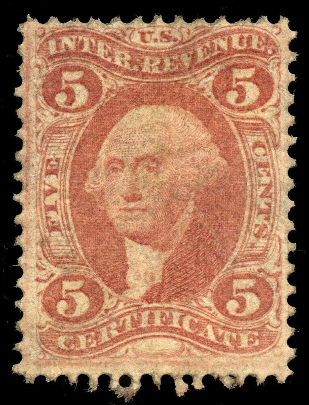 B383 U.S. Revenue Scott R24c 5c Certificate, unused large part OG