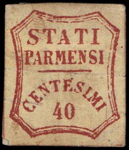 GENUINE ITALY PARMA SCOTT #15 ITALIAN STATES MINT OG H PROVISIONAL - SCV $650