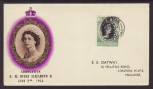 Trinidad and Tobago 84 Queen Elizabeth II Coronation Typed FDC