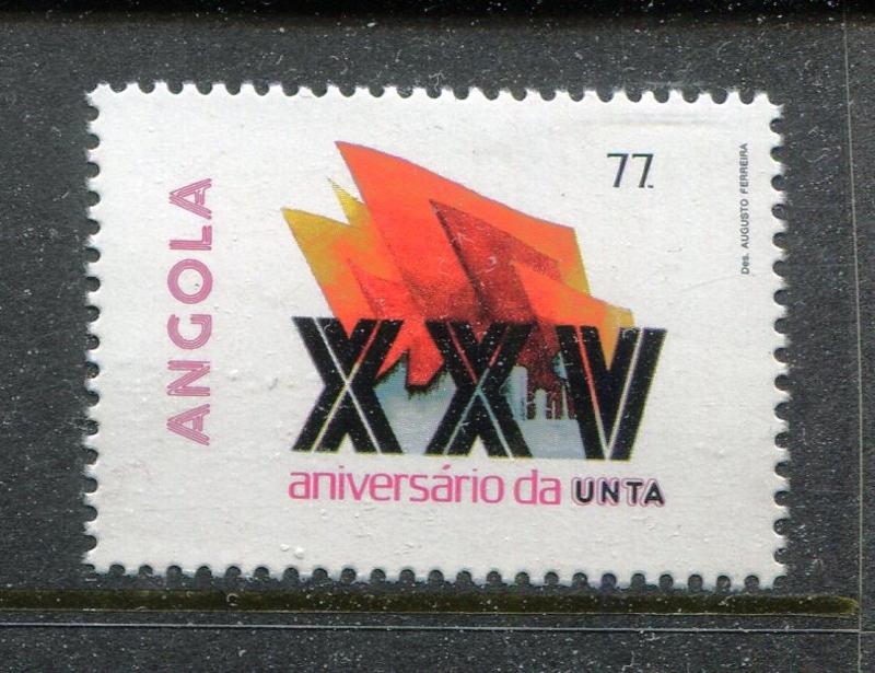 Angola 701, MNH, 25th Ann of the National Union of Angolan Workers 1985 x29179