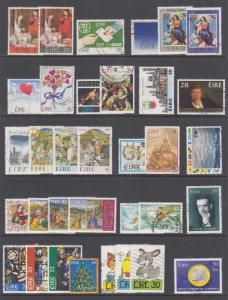 Ireland Sc 579/1179 used. 1983-99 issues, 16 complete sets, F-VF group.