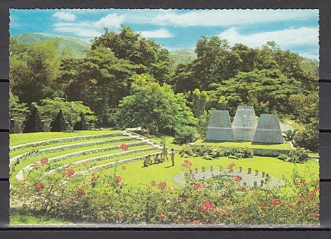 Philippines, Post Card showing Scouts at Boy Scout Auditorium in a Park. ^