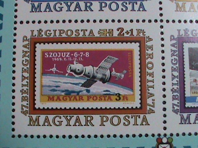 ​HUNGARY-1974-WORLD STAMP DAY MNH S/S SHEET -VERY FINE WE SHIP TO WORLD WIDE