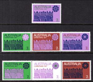 Australia 508a-508g Christmas MNH VF