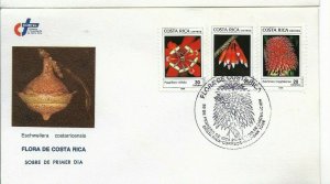 COSTA RICA 1989 FLOWERS FLORA 6 VALUES O 2 FIRST DAY COVERS SPECIAL POSTMARK