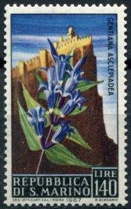 San Marino Sc#659 MNH, 140L multi, Flowers 1967 (1967)