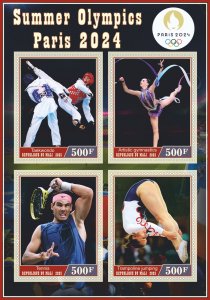 Stamps.Sports.Olympics games in Paris 2024  2023 year 1+1 sheet perf Mali
