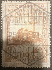 Spain stamp 1930, cat.444 Michel, railway