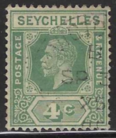Seychelles #94 (1922), postally used single, cat. $2.75