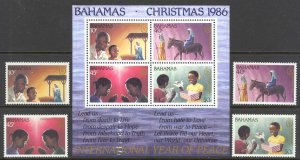 Bahamas Sc# 621-624a MNH 1986 Christmas