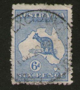 Australia kangarrs 6d 1913 SG 7 FU