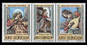 San Marino Scott 1192-1194a stamp strip MNH**