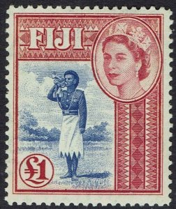 FIJI 1954 QEII PICTORIAL £1 MNH **