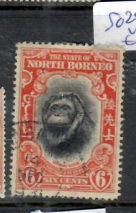 NORTH BORNEO  6C ORANGUTAN   SG  296  VFU     P0314A H