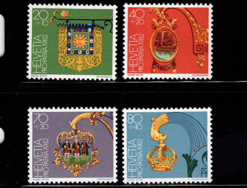 Switzerland Scott B488-B491 MNH** 1982 Sign semi postal set