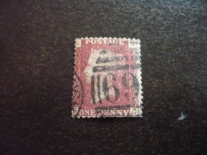 Stamps - Great Britain - Scott# 33 - Used Penny Red