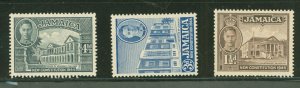 Jamaica #129b/131a/132a Unused Single