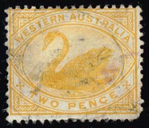 Australia-Western Aust. #74 Swan; Used (3.50)