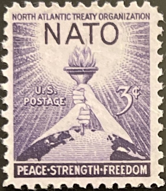 Scott #1008 1952 3¢ NATO MNH OG VF
