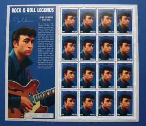 Palau 1995 - Rock & Roll Legends John Lennon - sheet of 16 Stamps Scott 384 MNH