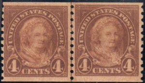 US 601 F-VF Mint NH Line Pair cv $55