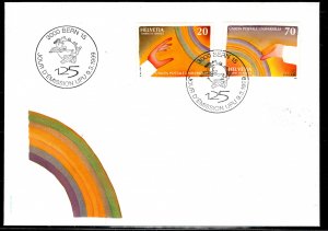 Switzerland Scott # 9O17 - 9O18 on FDC, unaddressed