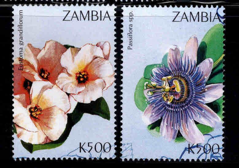 Zambia Scott 722h-i MNH** 1998 Flower stamps