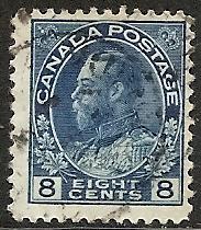 Canada  115 Used 1925 8c KGV Definitive