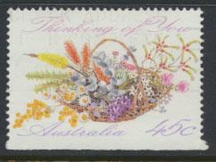 Australia SG 1318  Used - Greetings - Flowers bottom imperf