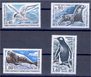 FRENCH SOUTHERN & ANTARCTIC TERRITORIES 4 DIFFERENT ANIMAL S