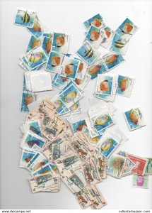 Singapore deffinitives many  used stamps nice lot + 200 stamps duplicates exi...