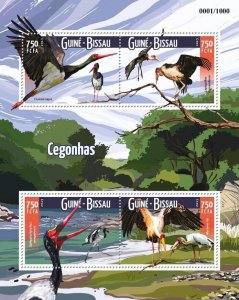 [950 15]- YEAR 2015 - GUINEA BISSAU  - STORKS         4V   complet set  MNH/**