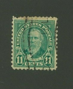 US 1931 11c light blue Hayes, Scott 692 used, Value = 25c