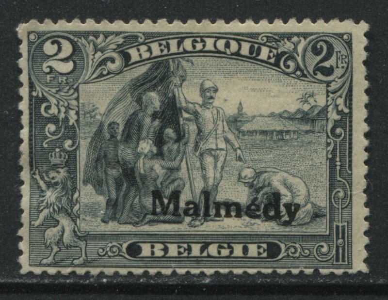 Germany overprinted Malmedy on Belgium 2 franks unused no gum 