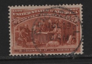 239 VF+ used neat cancel with nice color cv $ 90 ! see pic !