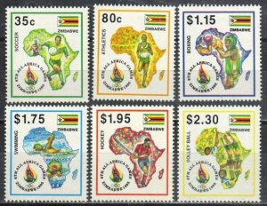 Zimbabwe Stamp 740-745  - All Africa Games