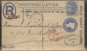 British 1897 Gold Coast Victoria Registered Germany G112451